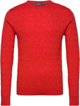 Merino Cable Ck Designers Knitwear Round Necks Red Morris
