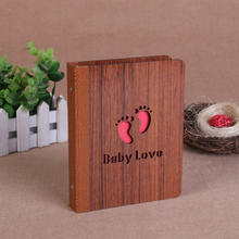 3 PCS 6-Inch 32 Sheets Wooden DIY Photo Album Creative Gift( Baby Love)