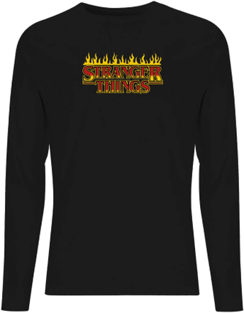 Stranger Things Flames Logo Unisex Long Sleeve T-Shirt - Black - M - Black