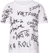 Marta Manifesto Tag T-shirts & Tops Short-sleeved Hvit Zadig & Voltaire*Betinget Tilbud