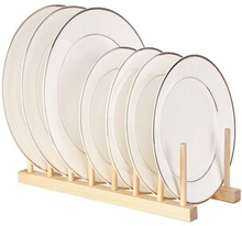 Wooden Dish Rack Stand Pot Lid Holder Dish Drying Rack for Dish, Bowl, Cup, Cutting Board
