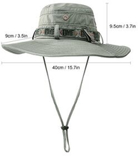 Summer Hat Outdoor UV Protection Fishing Hat Wide Brim Beach Foldable Hiking Cap