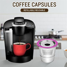 Stainless Steel Reusable Cup Refillable Capsule Cup Metal Coffee Filter for Keurig 2.0 1.0 Mini Plus