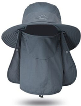 Fishing Hat Sun Cap with Removable Face Cover Neck Flap Outdoor UV Sun Protection Wide Brim Hat