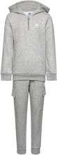 Half-Zip Hoodie Cargo Pants Set Sets Sweatsuits Grå Adidas Originals*Betinget Tilbud