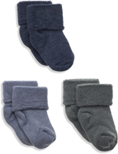 Wool Baby Socks - 3-Pack Socks & Tights Baby Socks Multi/mønstret Mp Denmark*Betinget Tilbud
