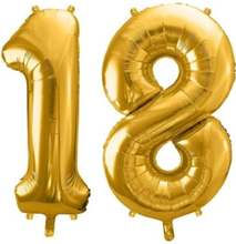 18 år ballonger - 35 cm gull