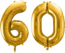 60 år ballonger - 35 cm gull