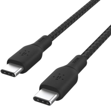 Belkin USB-C-kabel Nylonflettet 100 W 2 m Svart