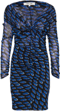 Dvf Ganesa Mini Dress Kort Kjole Blue Diane Von Furstenberg
