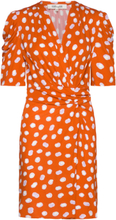 Dvf Duncan Dress Kort Klänning Orange Diane Von Furstenberg