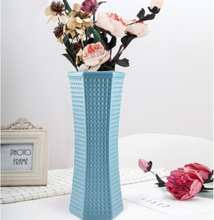 2 PCS Creative Flower Arrangement Home Decoration Wet and Dry Flower Plastic Vase(Blue)