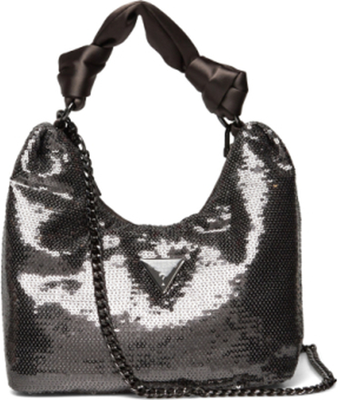 Velina Hobo Bags Top Handle Bags Silver GUESS
