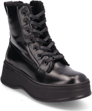 Pitched Combat Boot Wl Shoes Boots Ankle Boots Laced Boots Black Calvin Klein