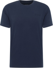 Style Aaron C Basic T-shirts Short-sleeved Blå MUSTANG*Betinget Tilbud