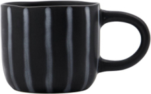 Cup, Line, Black/Brown Home Tableware Cups & Mugs Coffee Cups Black House Doctor
