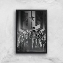 Justice League Team Poster Giclee Art Print - A3 - Black Frame