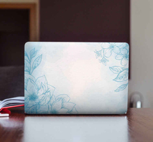 Stickers voor laptop Blauw poeder pastel bloem