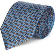 Cravatta su misura, Lanieri, Seta Blu Microdesign, Quattro Stagioni | Lanieri