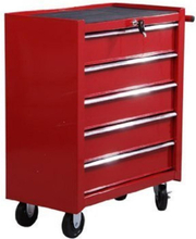 Carrello cassettiera porta utensili per officina garage rosso