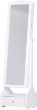 Armadio portagioie specchiera con luci a led bianco 45x36x150cm