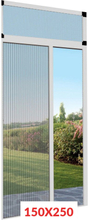 Zanzariera universale a plissè per porte riducibile Bianca 150x250cm