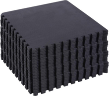 Piastrelle tappeto morbido puzzle 32 pezzi 63x63cm nero per fitness palestra
