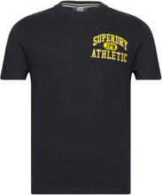 "Emb Superstate Ath Logo Tee Tops T-Kortærmet Skjorte Black Superdry"