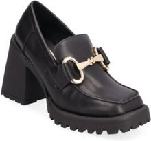 Uptowngrl Loafer Shoes Heels Heeled Loafers Black Steve Madden