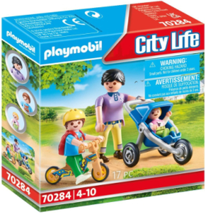 Playmobil City Life Mor Med Børn - 70284 Toys Playmobil Toys Playmobil City Life Multi/patterned PLAYMOBIL