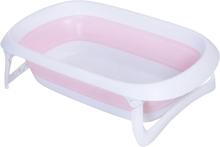 Vaschetta bagnetto per neonati antiscivolo pieghevole con scarico acqua rosa
