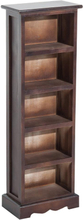 Mobiletto libreria 5 ripiani in legno marrone 30x17x90cm