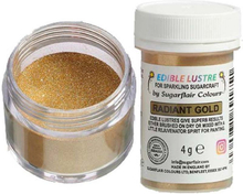 Ätbart glitterpulver, radiant gold - Sugarflair
