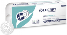 Imballo da 12 confezioni di carta igienica Aquastream idrosolubile da 10 rotoli