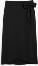 Midi wrap skirt - Black