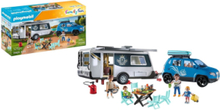 Playmobil Family Fun Campingvogn Med Bil - 71423 Toys Playmobil Toys Playmobil Family Fun Multi/patterned PLAYMOBIL