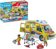 "Playmobil City Life Ambulance Med Lys Og Lyd - 71202 Toys Playmobil Toys Playmobil City Life Multi/patterned PLAYMOBIL"