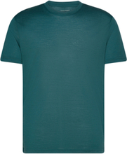 Wool/Tencel Short Sleve Top T-shirts Short-sleeved Marineblå Panos Emporio*Betinget Tilbud