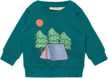 Sgbbuzz Camping Sweatshirt Tops Sweatshirts & Hoodies Sweatshirts Green Soft Gallery