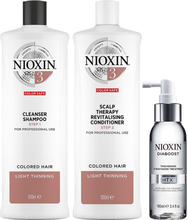 Nioxin System 3 Trio For Colored Hair Light Thinning Hair 1000ml + 1000ml + 100ml