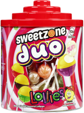 72 stk Sweetzone Bubblegum Duo Lollies / Klubba med Tuggis-Kärna - Hel Låda