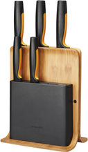 Fiskars - Functional Form knivblokk bambus 5 kniver