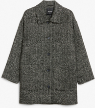 Wool blend coat - Black