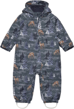 Coverall - Aop Outerwear Coveralls Snow-ski Coveralls & Sets Multi/patterned Color Kids