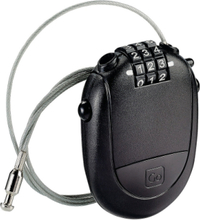 "Retractable Cable Padlock Bags Travel Accessories Black Go Travel"