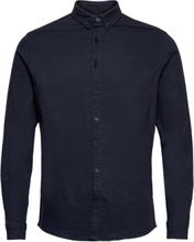 Johan Twill Shirt Skjorte Uformell Marineblå Kronstadt*Betinget Tilbud