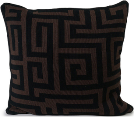 Knitted C/C 50X50Cm Home Textiles Cushions & Blankets Cushion Covers Brun Ceannis*Betinget Tilbud