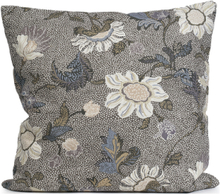 Flower Linen C/C 50X50Cm Home Textiles Cushions & Blankets Cushion Covers Grey Ceannis