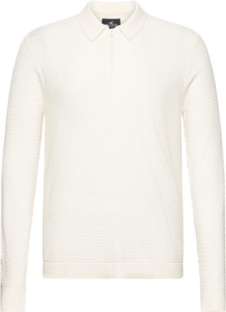 Hco. Guys Sweaters Tops Knitwear Long Sleeve Knitted Polos Cream Hollister