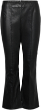 Claudia Pu Stretch Trouser Bottoms Trousers Leather Leggings-Bukser Black French Connection